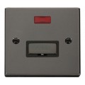 BLACK NICKEL UNSWITCHED CONNECTION UNIT AND NEON W